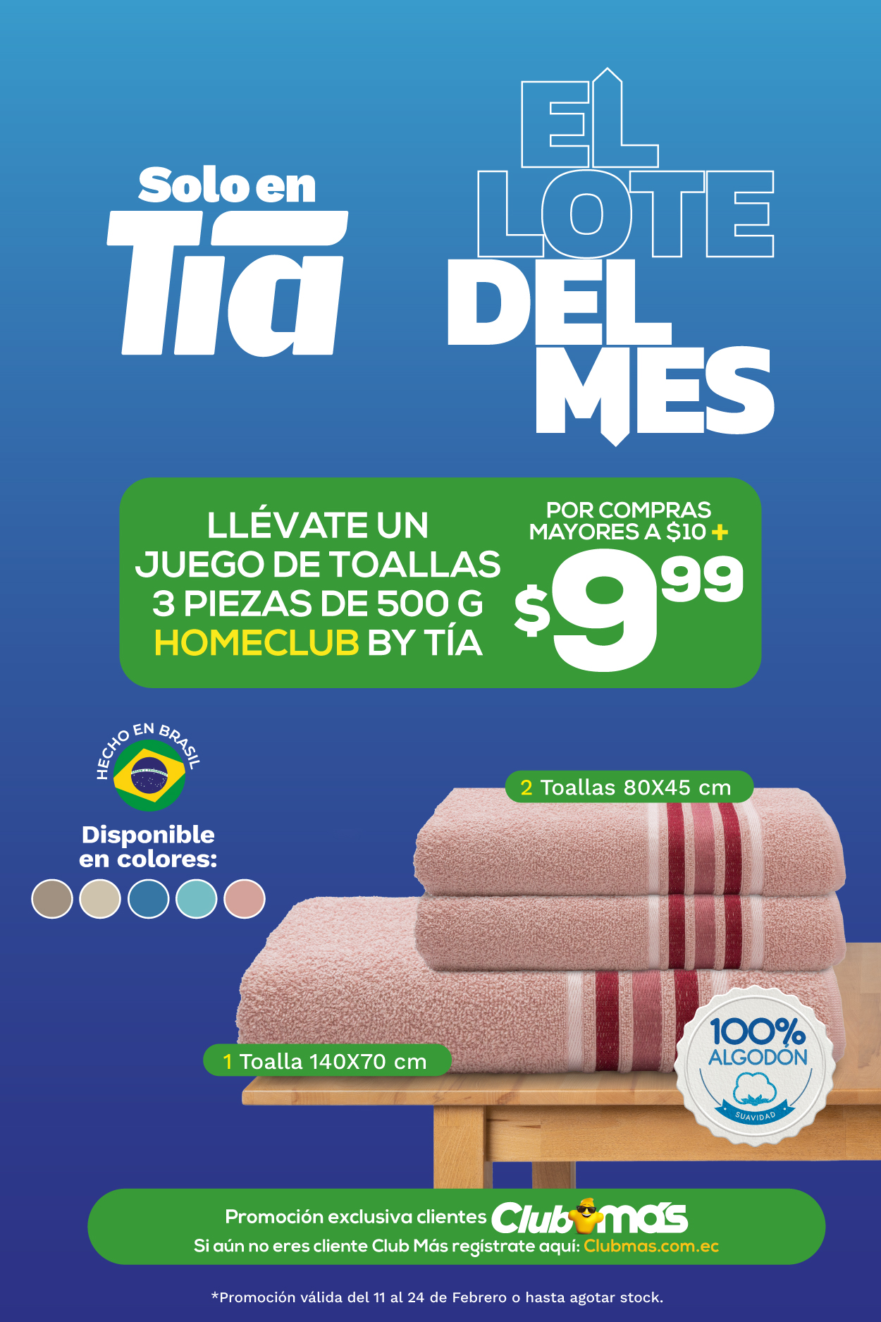 LOTE DEL MES - TOALLAS